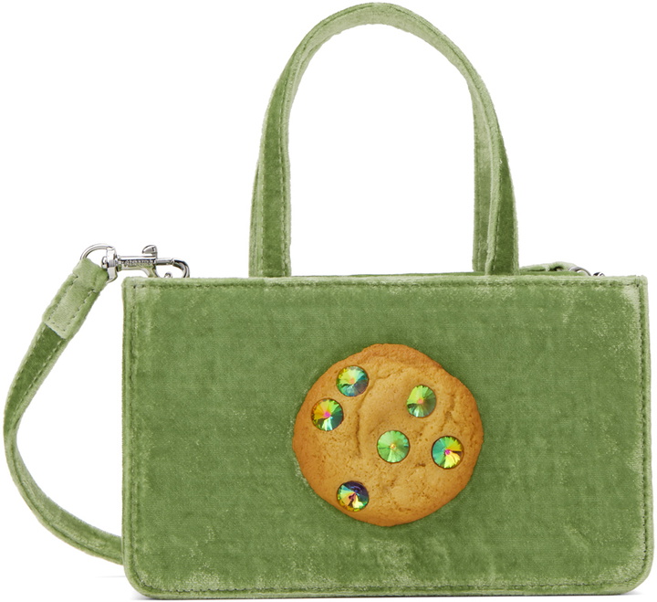 Photo: Puppets and Puppets Green Small Jeweled Cookie Bag
