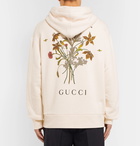 Gucci - Oversized Printed Loopback Cotton-Jersey Hoodie - Men - Neutral