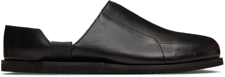 Photo: A-COLD-WALL* Black Leather Geometric Loafers
