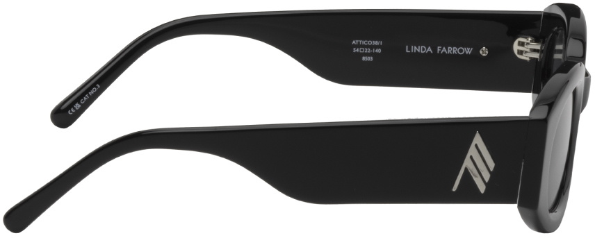 The Attico Black Linda Farrow Edition Berta Sunglasses The
