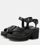 Clergerie Charline leather platform sandals