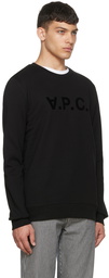 A.P.C. Black Cotton Sweatshirt