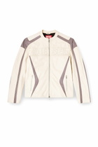 Diesel Colour-block leather biker jacket - Leather jackets Mens in Multicolor