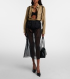 Prada Oversized silk crêpe de chine bra top