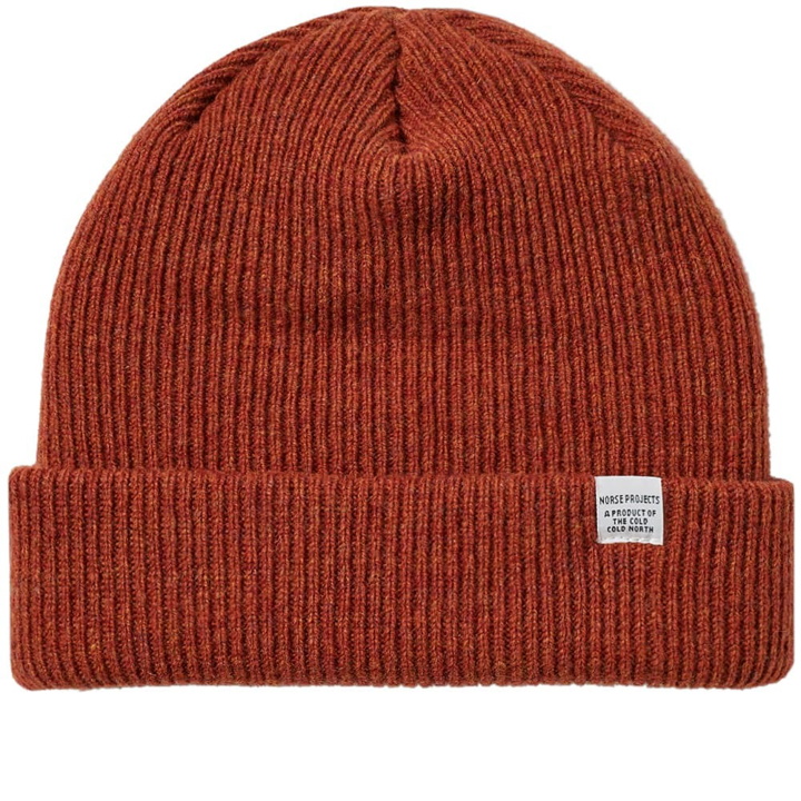 Photo: Norse Projects Beanie Signal Orange