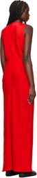 AMI Paris Red Straight Maxi Dress