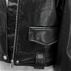 Nanushka Women's Hollie Leather Look Jacket in Black/Creme