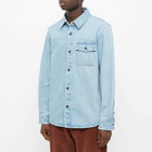 A.P.C. Men's Valerian Denim Overshirt in Bleached Out