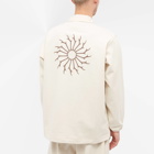 South2 West8 Men's Cotton Twill Coach Jacket in Off White