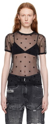 Givenchy Black Sheer T-Shirt