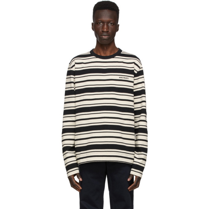 Photo: Norse Projects Black and White Stripe Holger Long Sleeve T-Shirt