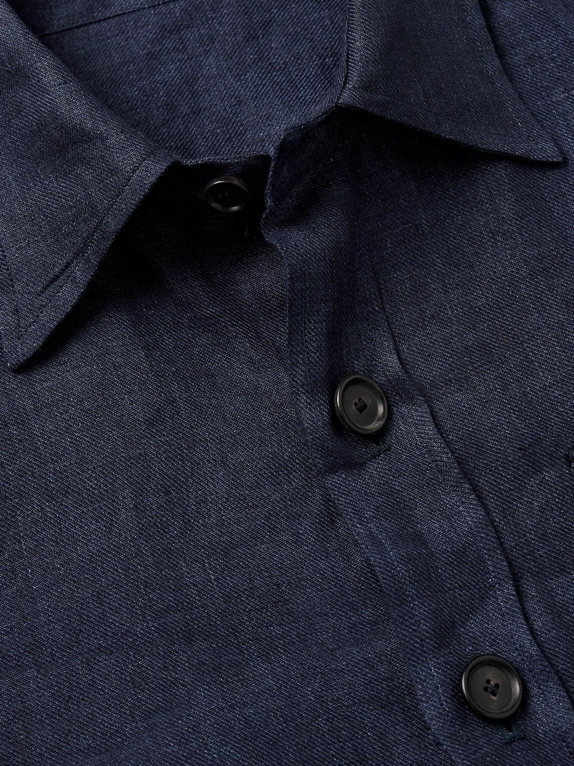 De Petrillo - Linen-Twill Overshirt - Blue