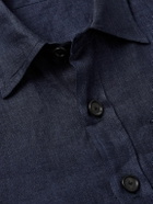 De Petrillo - Linen-Twill Overshirt - Blue