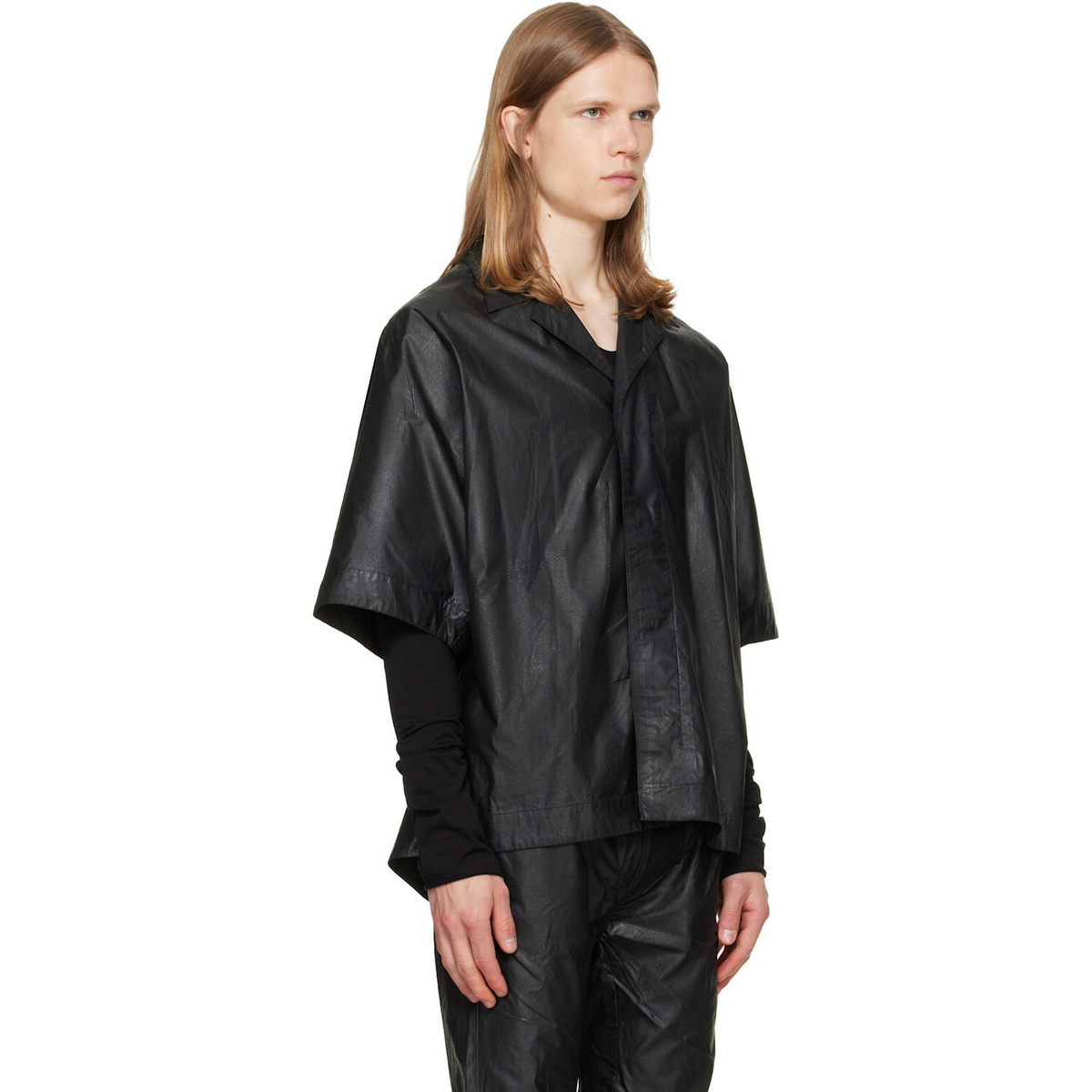 Julius Black Coated Kite Shirt