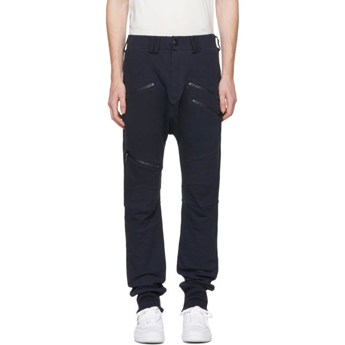 Photo: Pierre Balmain Navy Multi Zip Trousers