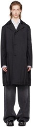 Valentino Black Notched Lapel Coat