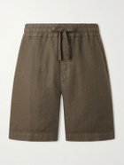 Altea - Samuel Straight-Leg Linen Shorts - Green
