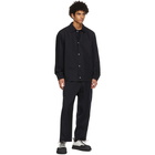 Jil Sander Navy Poplin Outdoor Jacket