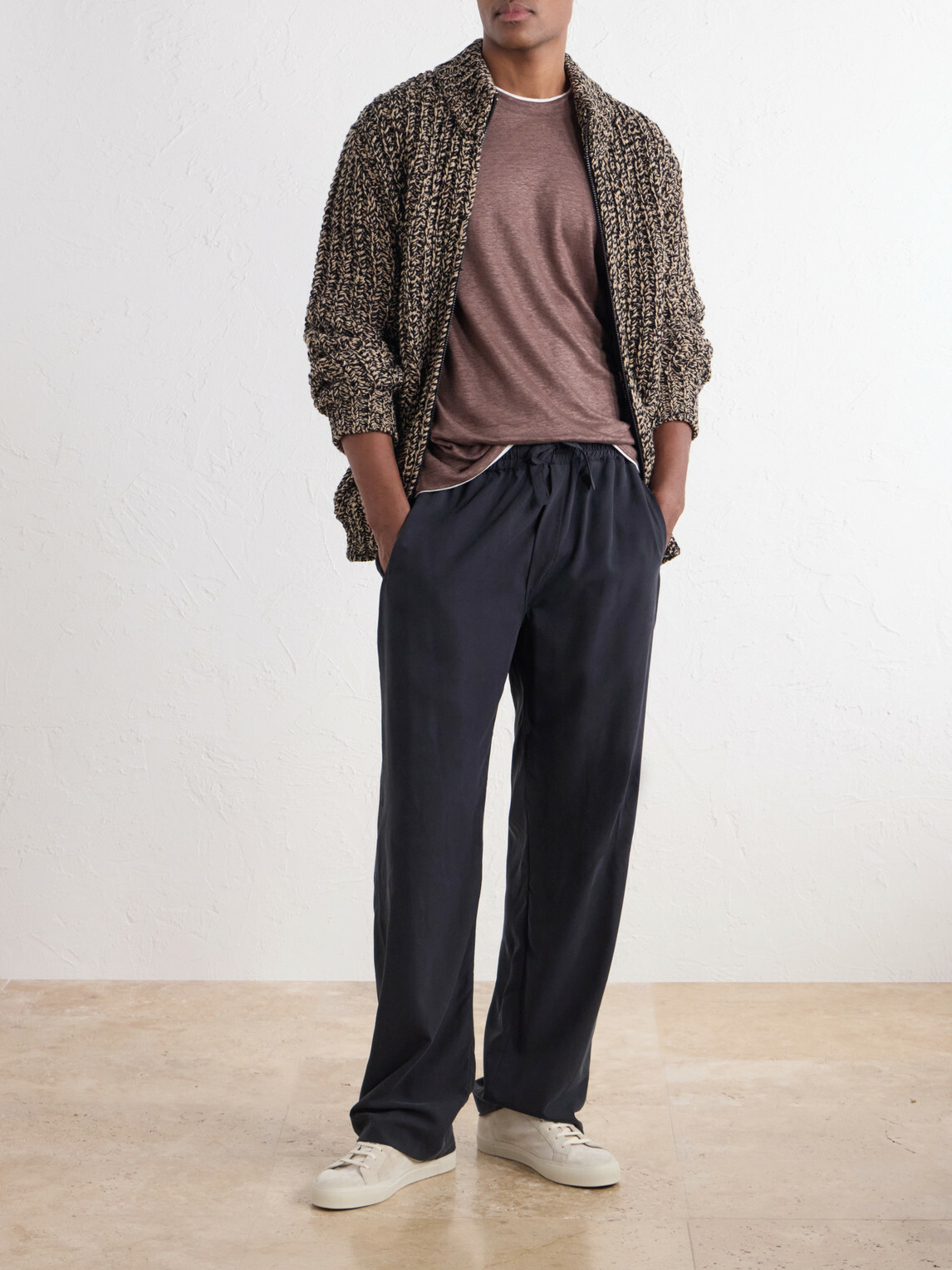 Eleventy - Linen T-Shirt - Brown