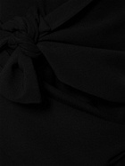 MSGM - Tech Midi Skirt W/ Bow Details