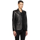 Saint Laurent Black Leather Blazer