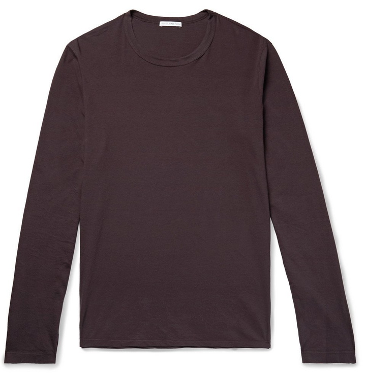 Photo: James Perse - Combed Cotton-Jersey T-Shirt - Men - Dark purple