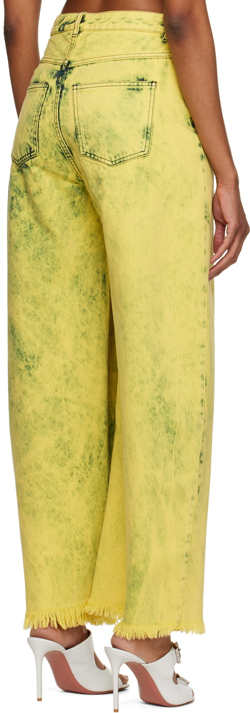 Marques Almeida Yellow Bow Jeans