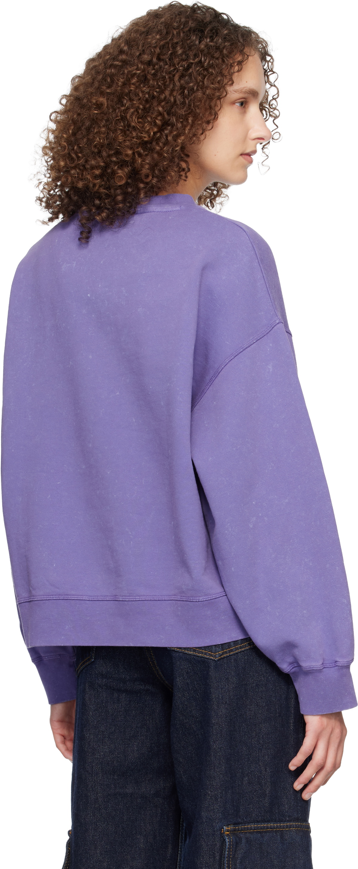 GANNI Purple Vintage Wash Sweatshirt