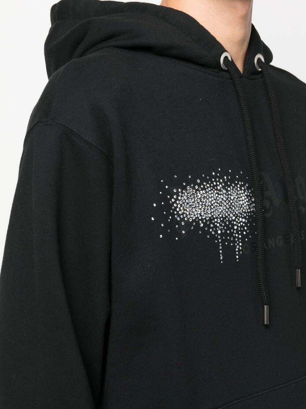 PALM ANGELS - Rhinestone Sprayed Hoodie Palm Angels
