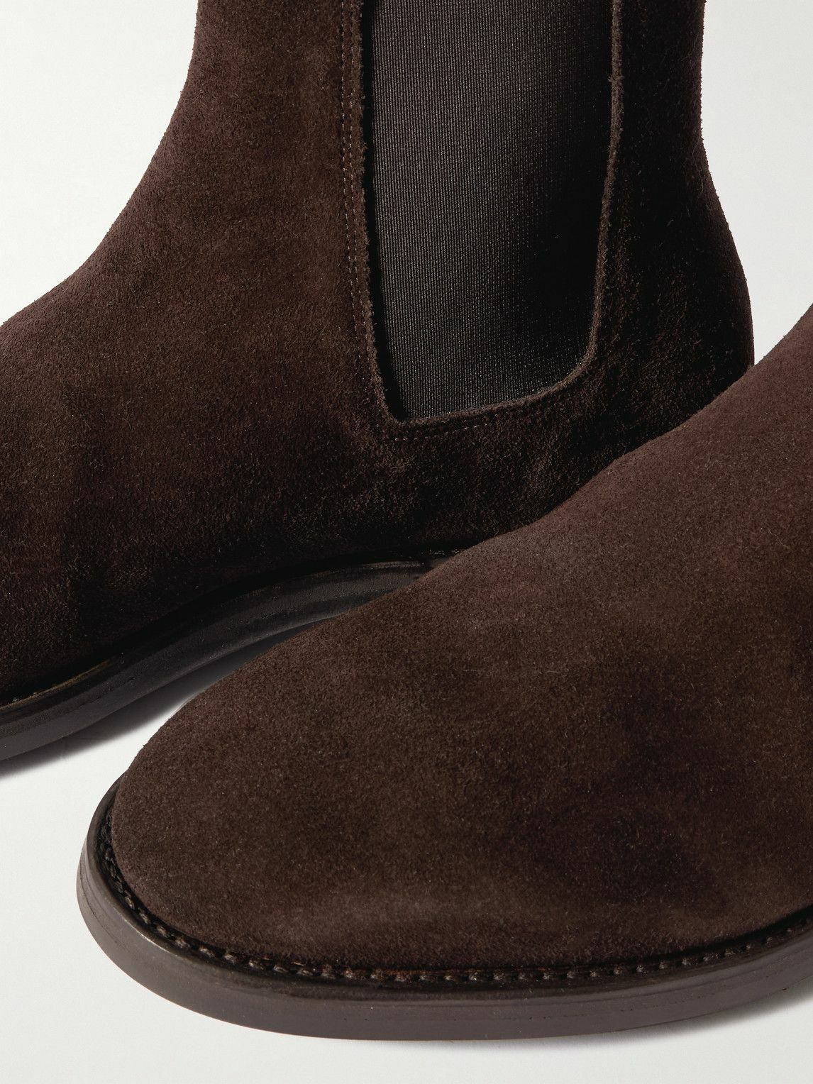MORJAS - Suede Chelsea Boots - Brown
