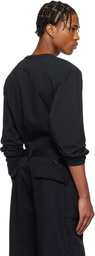 LEMAIRE Black Boxy Long Sleeve T-shirt
