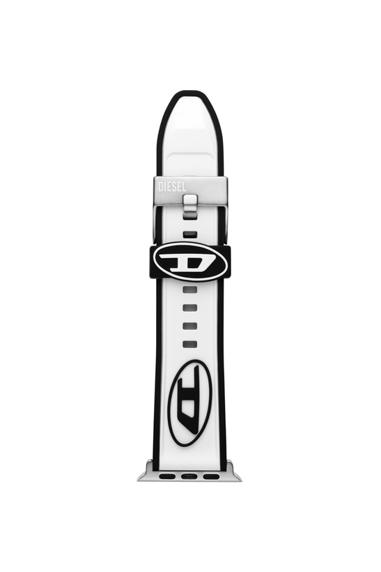 Photo: Diesel Silicone band for Apple watch, 42mm, 44mm, 45mm - Smartwatches accessories - Unisex - White
