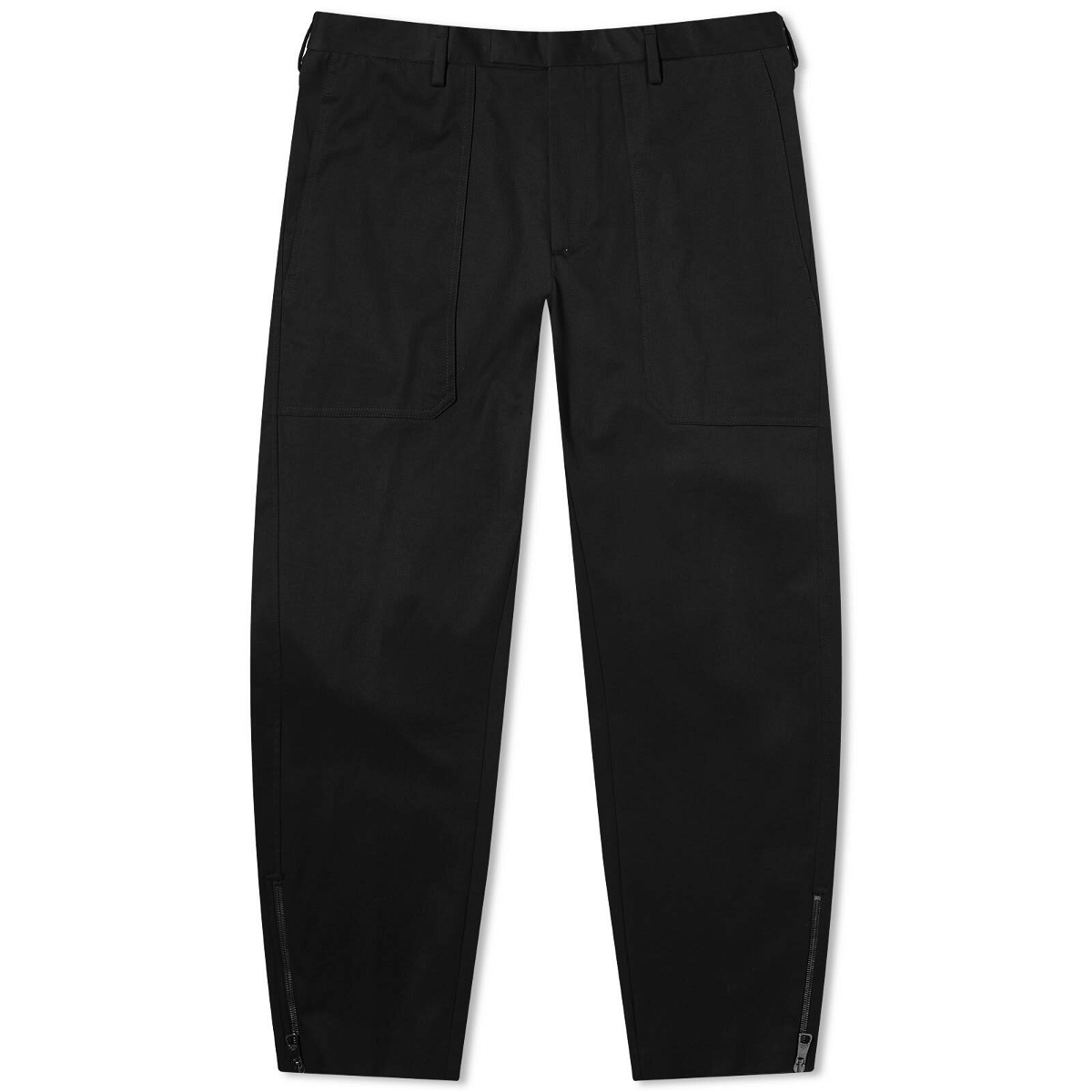 Photo: Neil Barrett Men's Tom Patch Pocket Zipped Hem Trousers in Black
