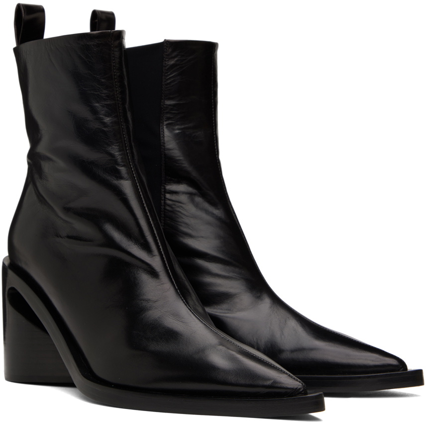 JAIME ANKLE BOOT IN BLACK CALFSKIN