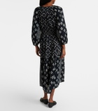 Velvet Elen embroidered cotton midi dress