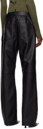 Recto Black Greta Faux-Leather Pants