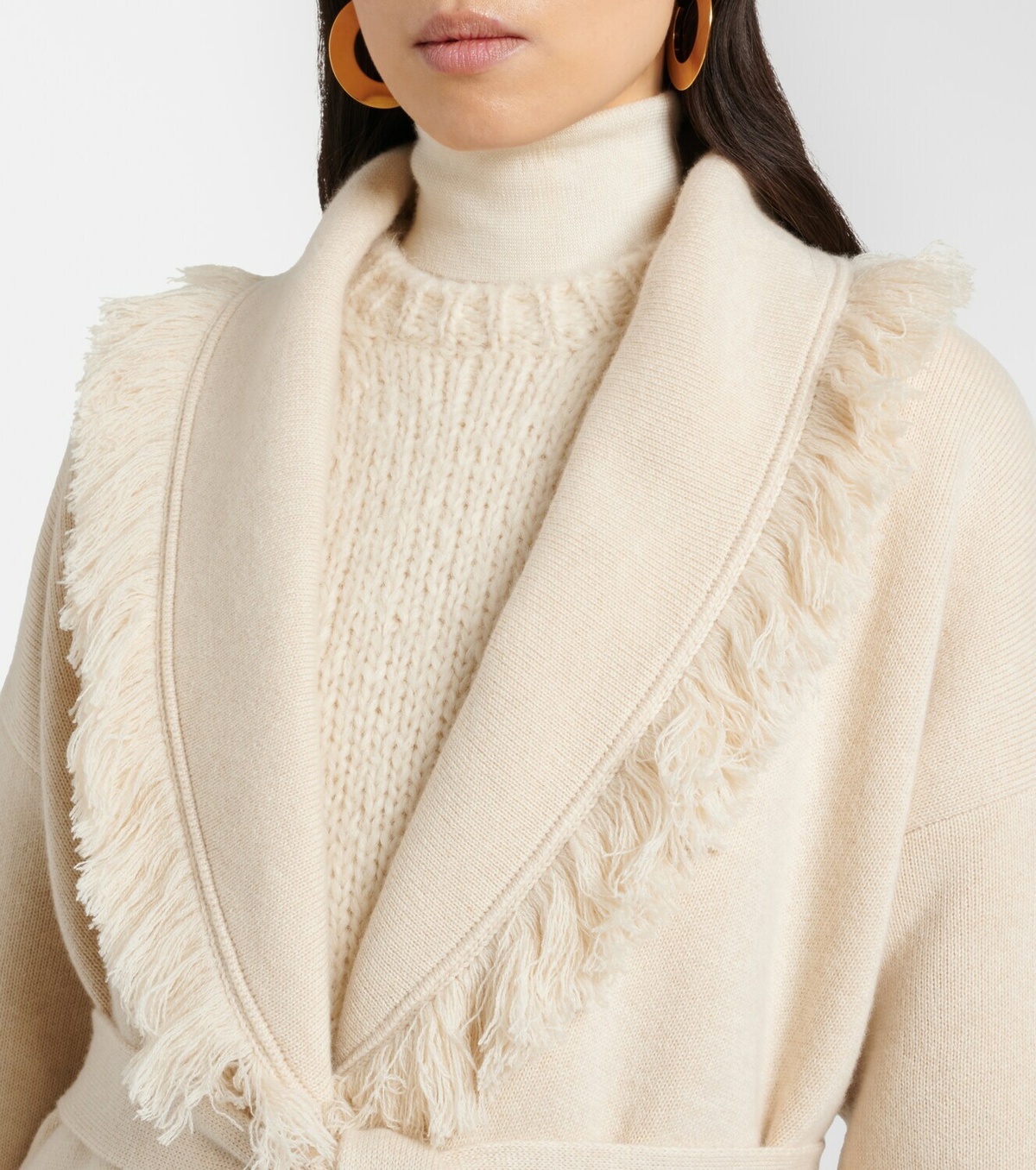 Alanui Finest fringed cashmere and cotton cardigan