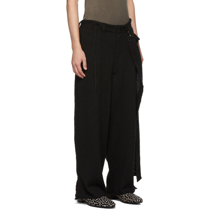 Yohji Yamamoto Black Knit Trousers Yohji Yamamoto