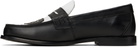 KidSuper Black & White Patchwork Penny Loafers