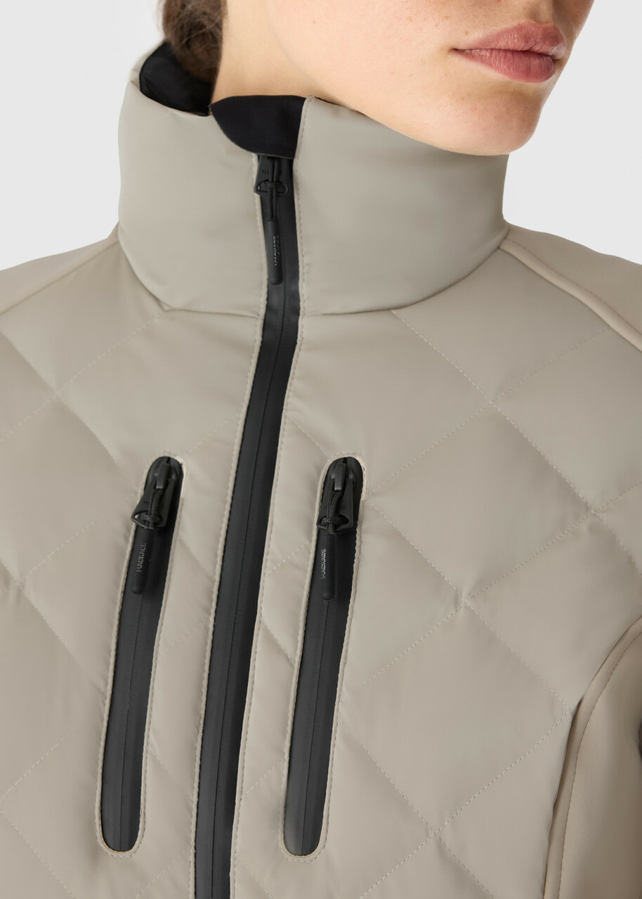 Mackage Inga Quilted Bonded Fleece ski Suit Taupe