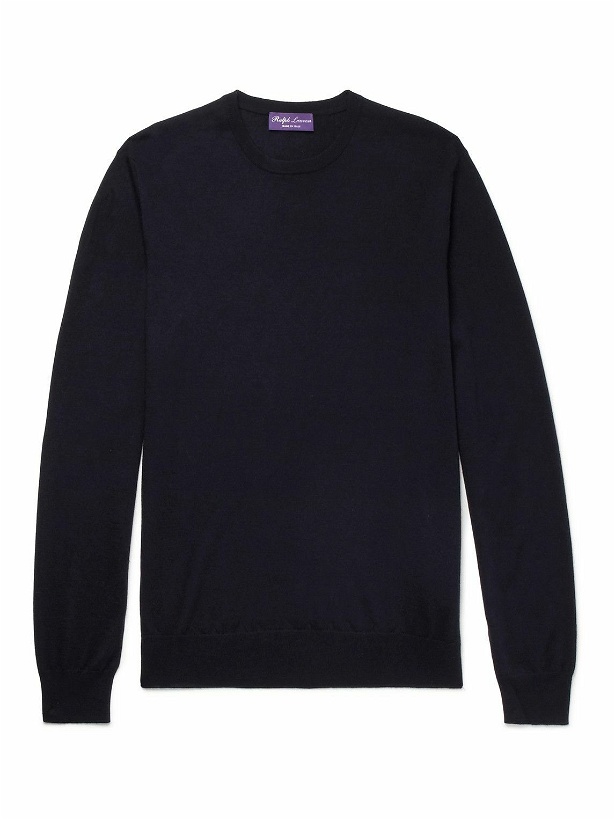 Photo: Ralph Lauren Purple label - Slim-Fit Cashmere Sweater - Blue