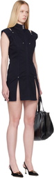 Jean Paul Gaultier Navy 'The Short Denim Slit' Minidress