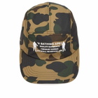 A Bathing Ape Men's Crinkle Effect 1St Camo Jet Cap in Green 