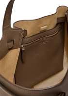 Tory Burch Romy Pebbled Leather Tote - Mid Brown - One Size