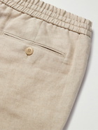 Brioni - Straight-Leg Linen Drawstring Trousers - Neutrals