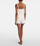 Faithfull Reine lace-trimmed cotton romper