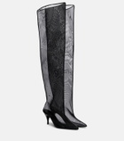 Herbert Levine Drawing A Blank 85 mesh knee-high boots