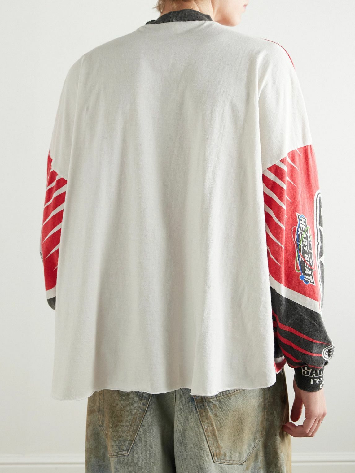 SAINT Mxxxxxx - MX6 Motocross Race Logo-Print Cotton-Jersey
