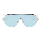 Thom Browne Silver and Blue TB-811 Sunglasses