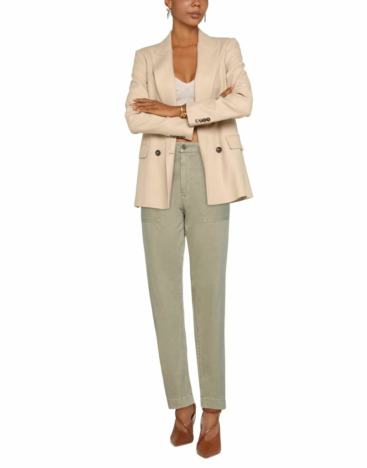Belstaff Womens Pants Military in Green